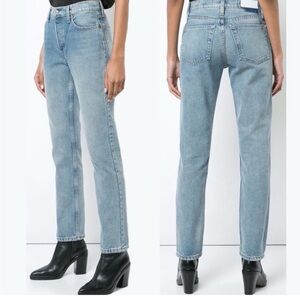 Re/Done Cindy Crawford Light Blue Straight Jeans - Size 25